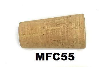 Элемент рукояти из пробки (MFC55 длина 55мм, отверстие 5мм, внешний диаметр 20мм-26мм) Элемент рукояти из пробки (MFC55 длина 55мм, отверстие 5мм, внешний диаметр 20мм-26мм)